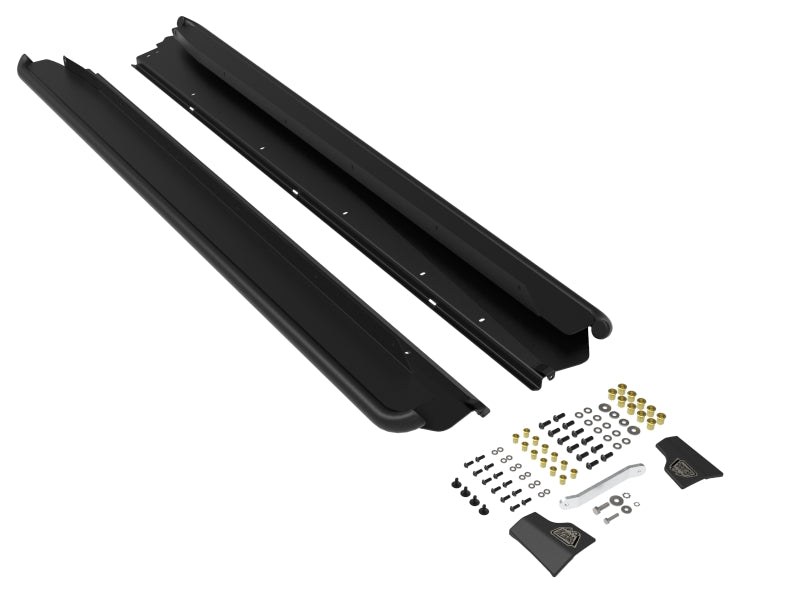 aFe POWER 15-19 Subaru Outback H4 2.5L / H6 3.6L Terra Guard Trail Slider Steps - Black