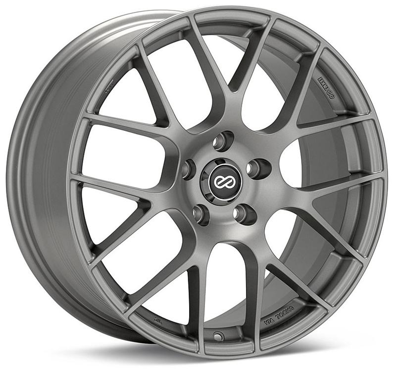Enkei Raijin 19x8 45mm Offset 5x112 Bolt Pattern 72.6 Bore Dia Black Wheel