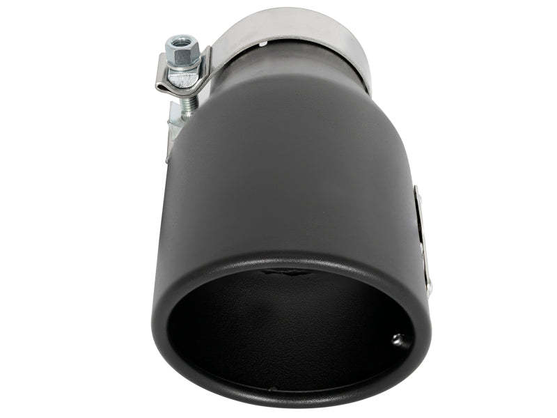 aFe MACH Force-Xp 409 SS Exhaust Tip Black (Left Side) 3in In x 4-1/2in Out x 9in L Clamp-On