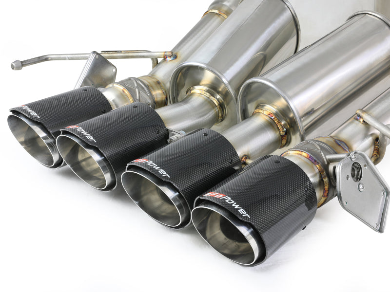 aFe MACH Force-Xp Axle-Back Exhaust System w/ Carbon Fiber Tips Chevrolet Corvette (C7) 14-19 6.2L