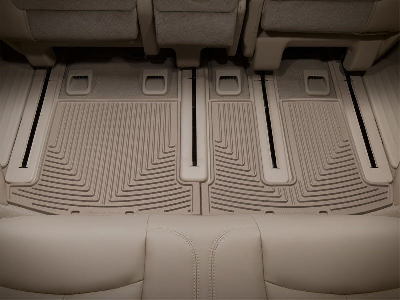 WeatherTech 13+ Nissan Pathfinder Rear Rubber Mats - Tan
