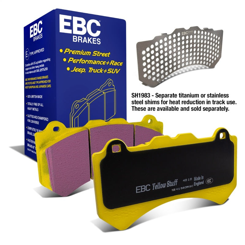 EBC 08-11 Nissan GT-R (R35) 3.8 Twin Turbo (Cast Iron Rotors) Yellowstuff Front Brake Pads