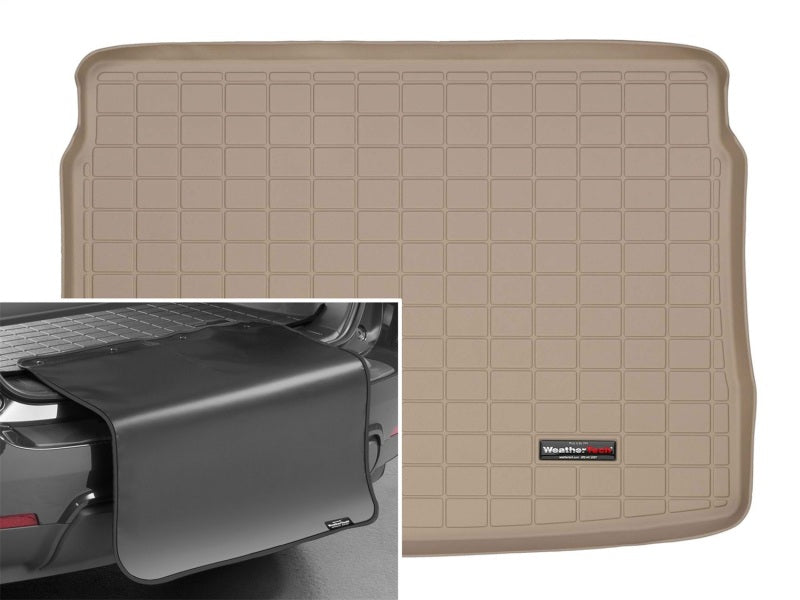 WeatherTech 10-14 VW Golf/Golf GTI Cargo Liners With Bumper Protector - Tan (3/5 Door Hatchback)
