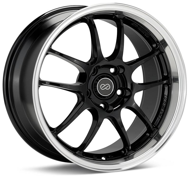 Enkei PF01SS 17x9 5x114.3 60mm Offset 75mm Bore Diameter White w/ Machined Lip Wheel