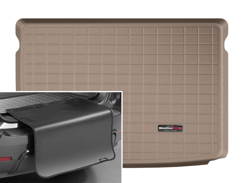 WeatherTech 2016+ Mini Clubman Cargo Liner w/Bumper Protector - Tan