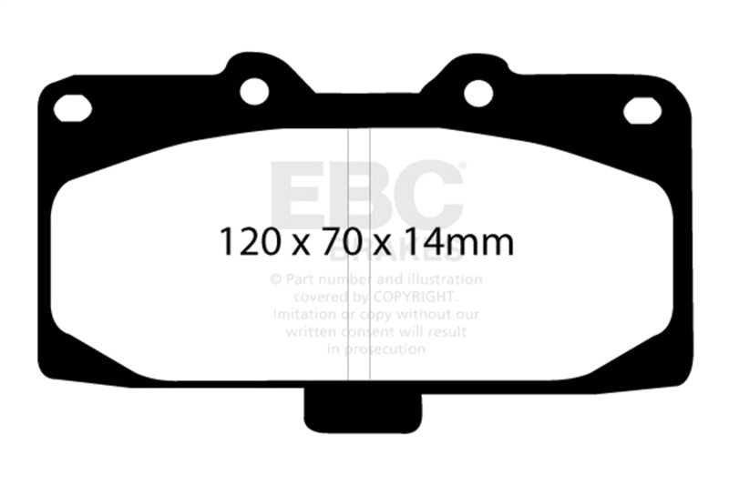 EBC Racing 89-95 Nissan Skyline (R32) 2.6L Twin Turbo GT-R RP-X Front Brake Pads