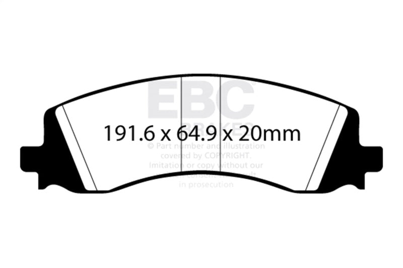 EBC 2020+ Ram 2500 HD 6.4L Yellowstuff Rear Brake Pads
