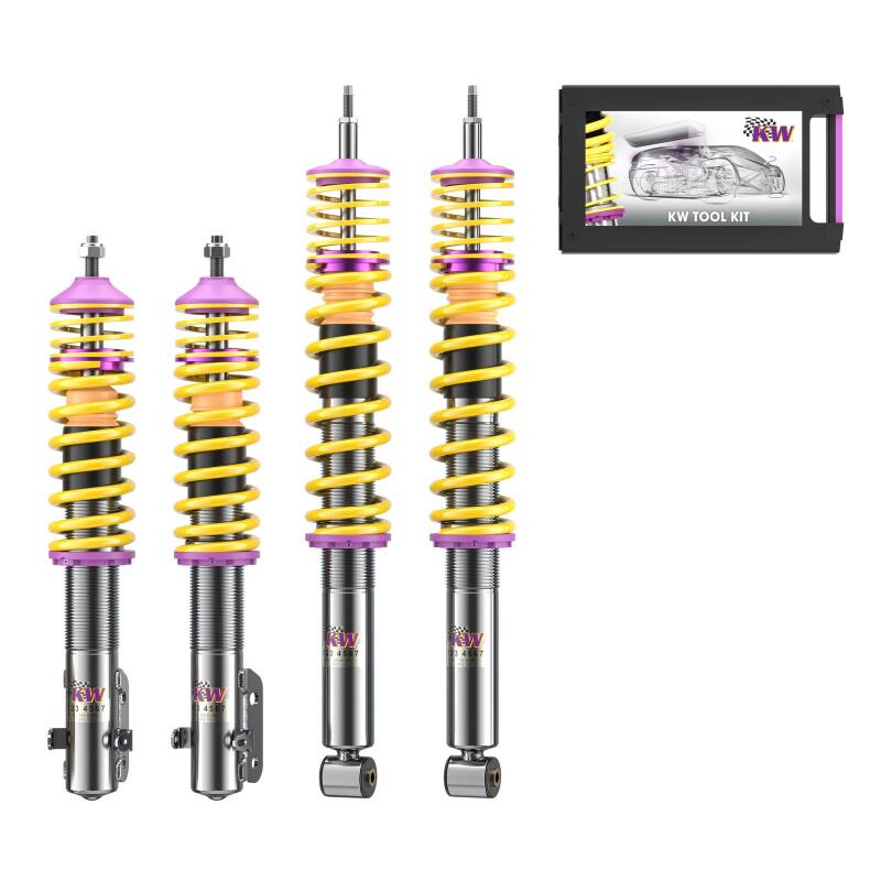 KW Coilover Kit V2 VW Golf III / Jetta III (1HXO); all incl. Cabrio (-02); 2WD; all engines