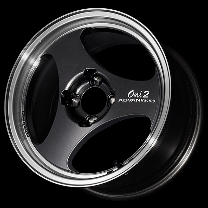Advan ONI2 15x7.0 / +30 Offset / 4x100 / 63mm Bore / Machining and Black Gunmetallic