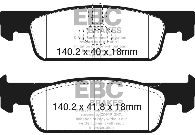EBC 2016-2017 Smart Fortwo 0.9L Turbo Ultimax2 Front Brake Pads