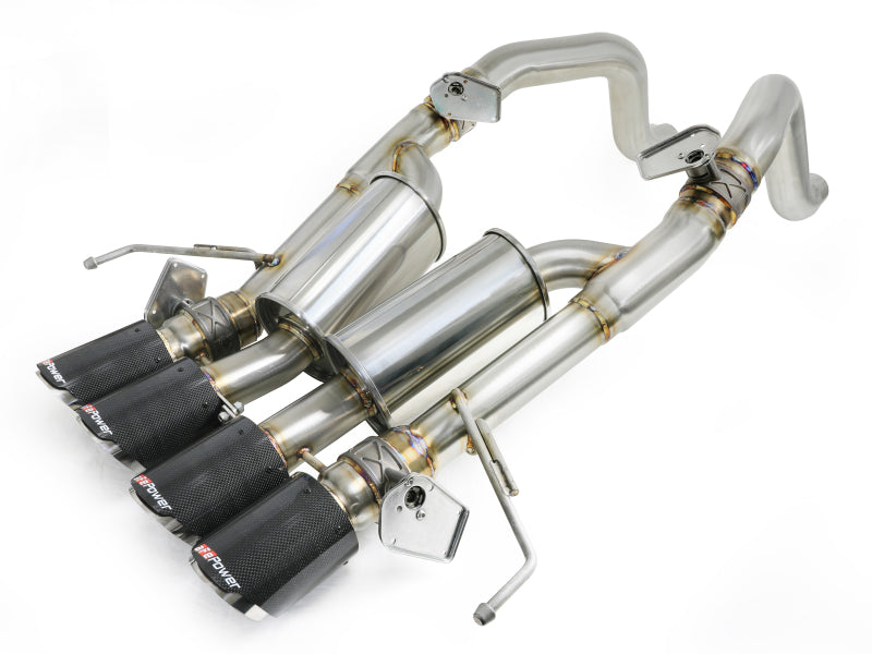 aFe MACH Force-Xp Axle-Back Exhaust System w/ Carbon Fiber Tips Chevrolet Corvette (C7) 14-19 6.2L