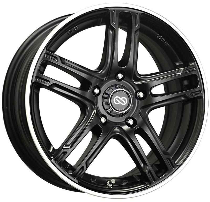 Enkei FD-05 17x7 5x114.3 40mm Offset Black Machined Wheel