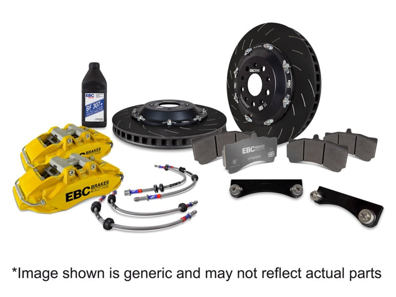 EBC Racing 07-13 BMW M3 (E90/E92/E82) Yellow Apollo-6 Calipers 380mm Rotors Front Big Brake Kit