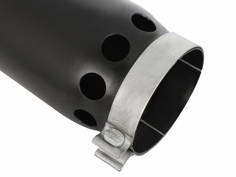 aFe MACHForce XP Cat-Back SS-304 5in Intercooled Exh Tip 5in In x 6in Outx16inL Bolt-On Right Blk