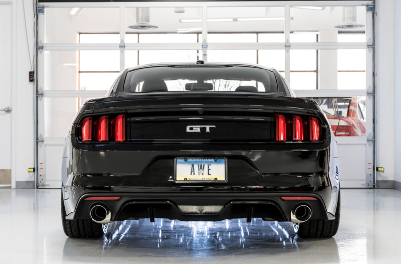 AWE Tuning S550 Mustang GT Cat-Back Exhaust - Track Edition (Chrome Silver Tips)