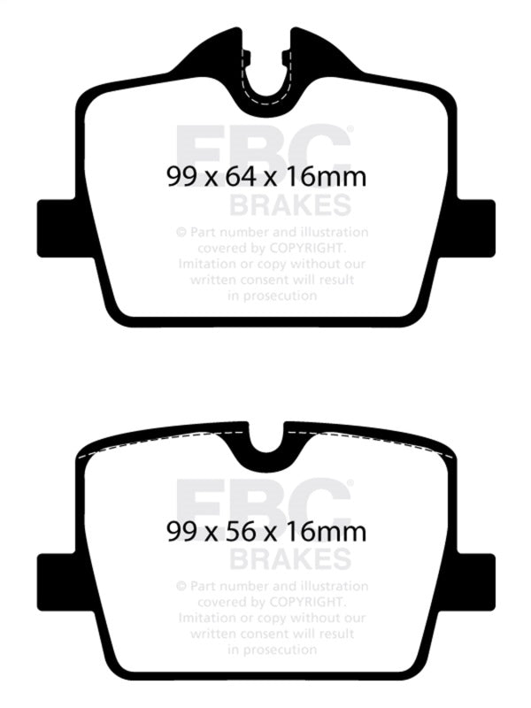 EBC Racing 2019+ BMW Z4 G29 / 2020+ Toyota GR Supra (w/13in Rear Rotors) RP-1 Race Rear Brake Pads