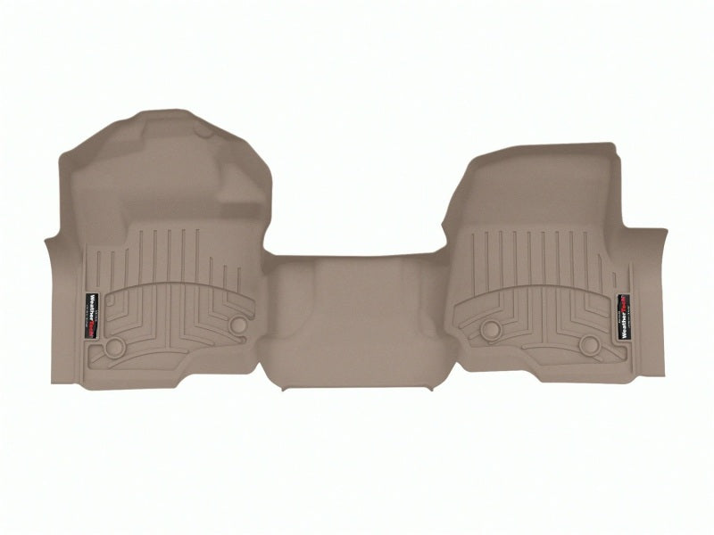 WeatherTech 2023 Ford SuperDuty SuperCab (1st Row Console/Bench Carpeted) 1st Row FloorLiner - Tan