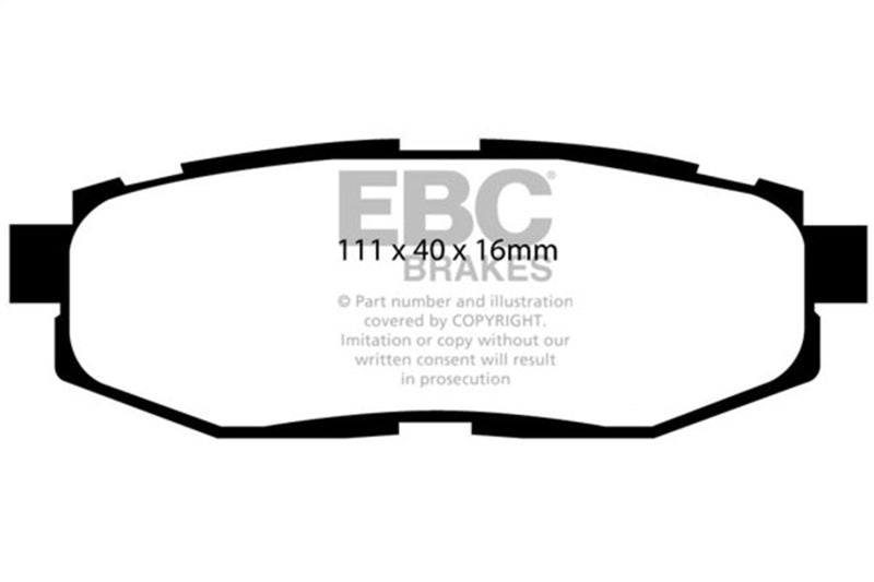EBC Racing 12-21 Subaru BRZ / 22-24 Toyota GR86 Rear RP-X Track and Race Brake Pads