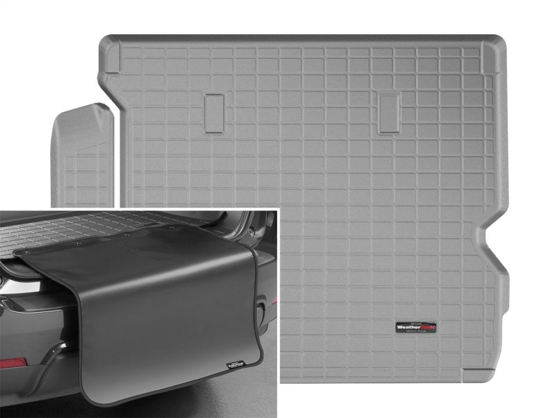 WeatherTech 2017+ Land Rover Discovery Cargo Liners w/ Bumper Protector - Grey