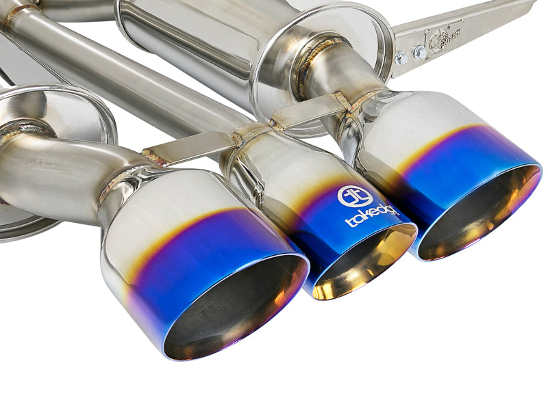 aFe Takeda 3in 304 SS Cat-Back Exhaust w/ Blue Flame Tips 2017+ Honda Civic Type R I4 2.0L (t)