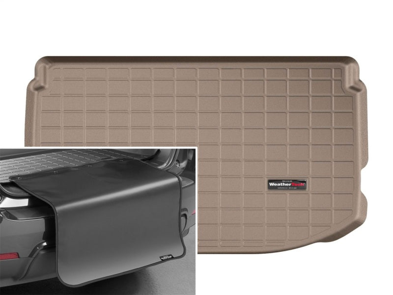 WeatherTech 2012+ Chevrolet Sonic Cargo Liners w/ Bumper Protector - Tan (Tray Must Be In Up Pos.)