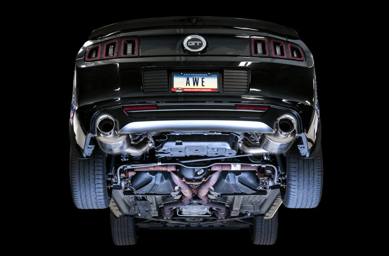 AWE Tuning S197 Mustang GT Axle-Back Exhaust - Touring Edition (Chrome Silver Tips)