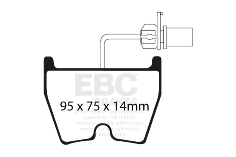 EBC Racing 2017+ Audi RS3 2.5L Turbo RP-X Front Brake Pads