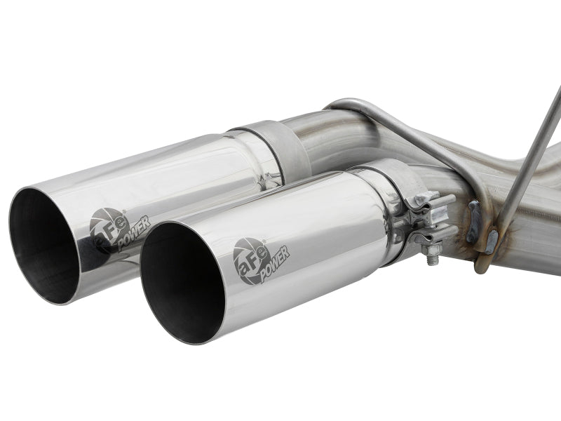 aFe POWER Rebel Series 3in 409 SS Cat Back Exhaust w/ Polished Tips 17 Ford F-150 Raptor V6-3.5L