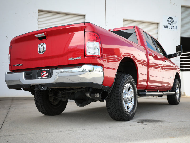 aFe MACHForce XP 4in Exhausts Cat-Back SS Side Exit 14-17 Dodge Ram 2500 V8-6.4L Hemi w/ Black Tips