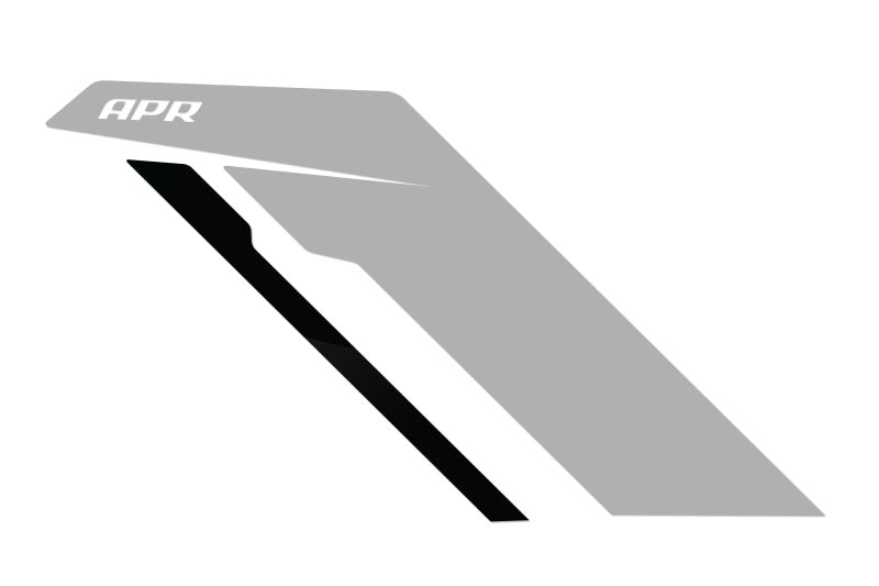 APR Sideburn Stickers - Silver APR/Black Stripe (Pair)