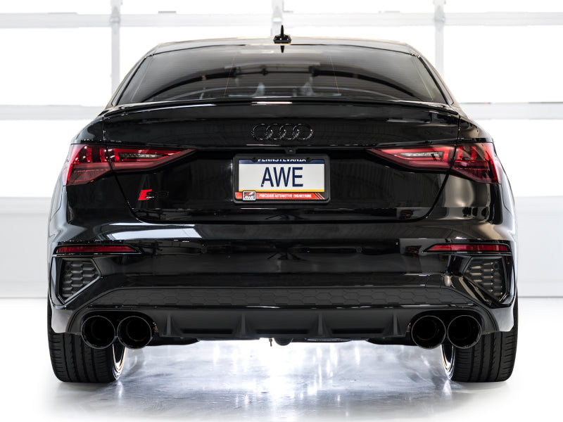 AWE Tuning 22-24 Audi 8Y S3 Track Edition Exhaust - Diamond Black Tips