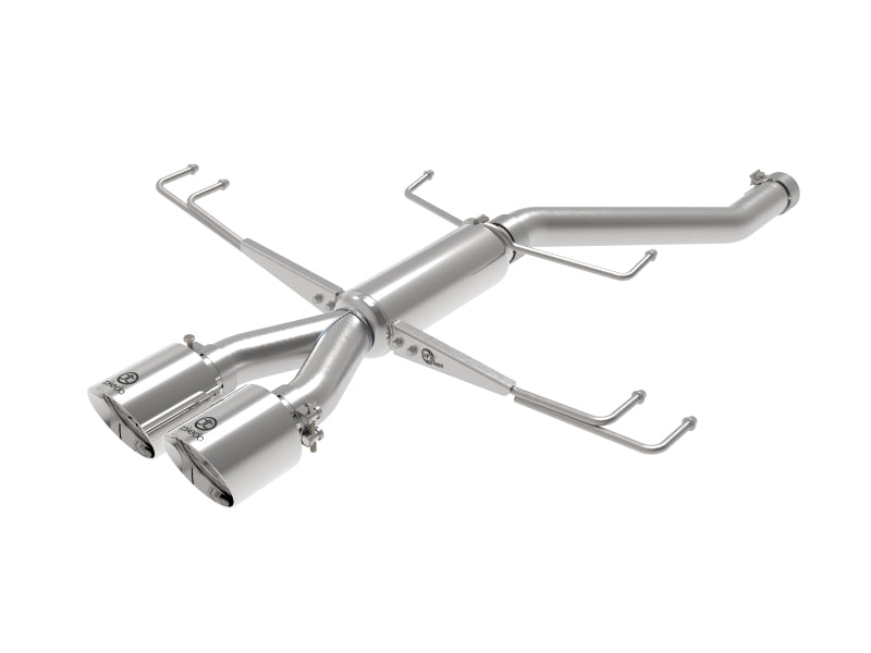 aFe Takeda 2.5in 304SS Axle-Back Exhaust System 17-19 Honda Civic Type R L4-2.0L (t) - Polished Tip