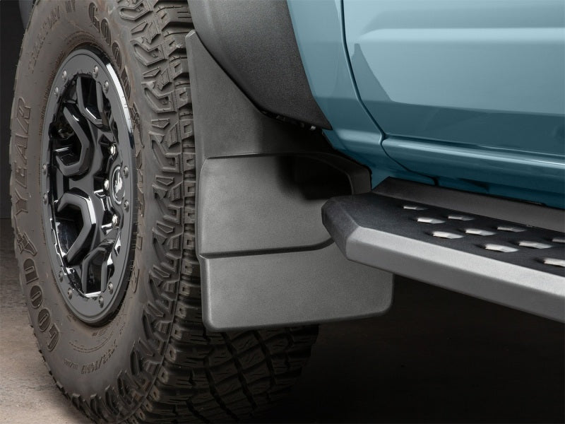 WeatherTech 21-25 Ford Bronco Front No Drill Mudflaps - Black