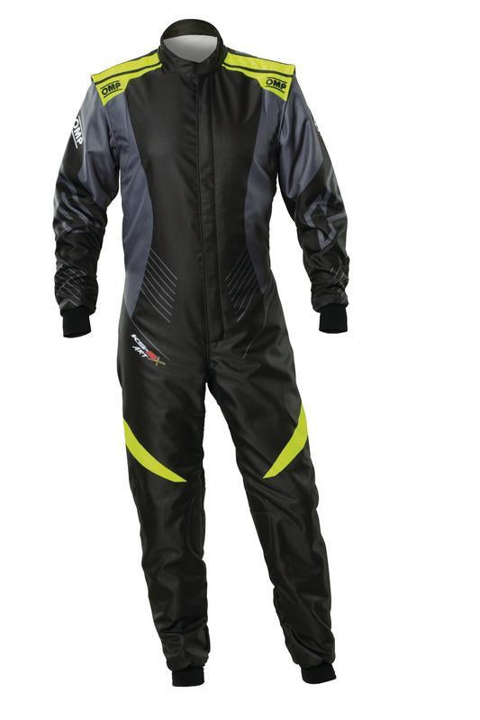 OMP KS-2X ART SUIT FIA 8877-2022 BLACK / FLUO YELLOW SZ 50