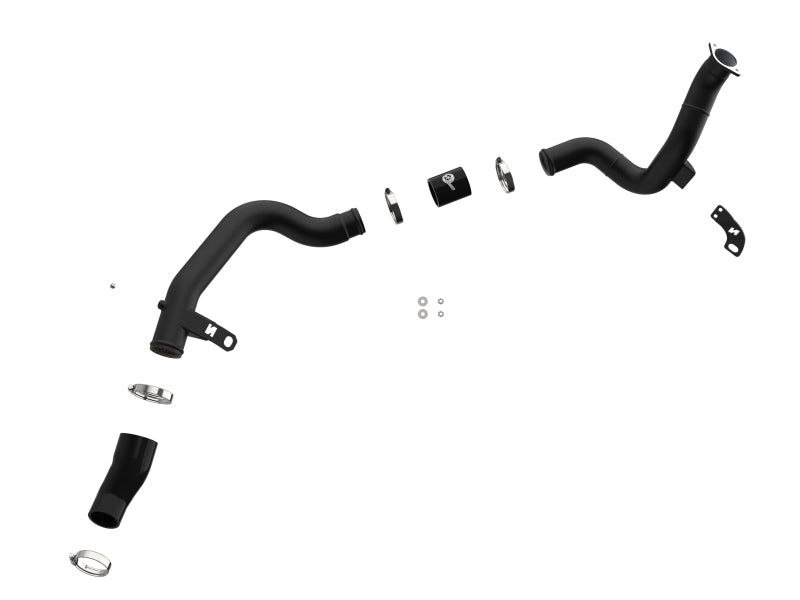 aFe 19-22 Hyundai Veloster N BladeRunner 2-1/4in to 2-1/2in Aluminum Hot Charge Pipe - Black