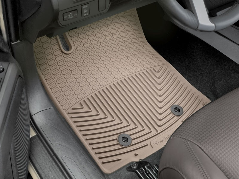 WeatherTech 2016+ Toyota Tacoma Access/Double Cab (A/T Only) Front Rubber Mats - Tan