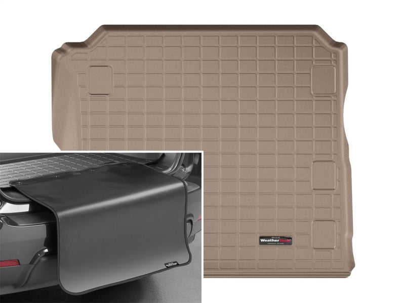 WeatherTech 18+ Jeep Wrangler Unlimited (No Flat Load/Sub) Cargo Liner w/Bumper Protector - Tan