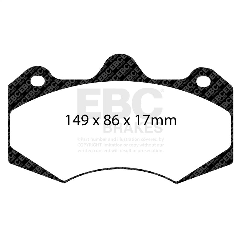 EBC Racing 01-04 Aston Martin Vanquish 5.9L (AP Racing Caliper) RP-X Front Brake Pads
