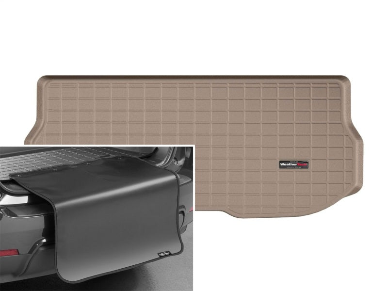 WeatherTech 11-17 Nissan Quest Cargo Liners w/ Bumper Protector - Tan