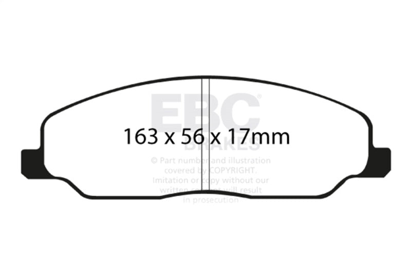 EBC Racing 10-14 Ford Mustang (5th Gen) 3.7L RP-X Front Brake Pads