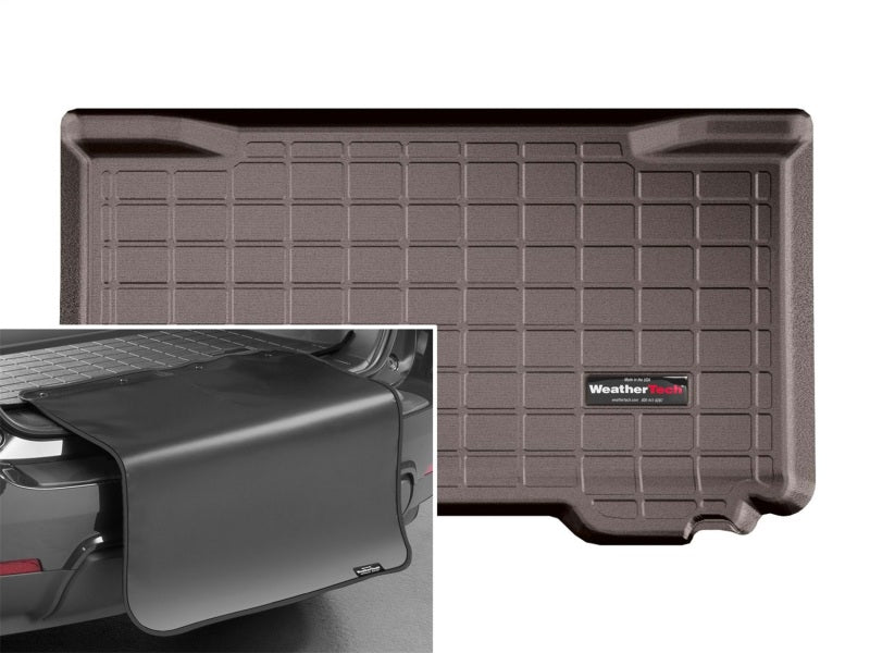 WeatherTech 2015+ Mini Hardtop Cargo Liners w/ Bumper Protector - Cocoa (No Flat Load Cargo Shelf)