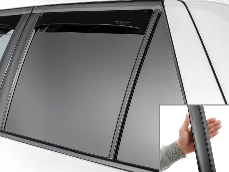 WeatherTech 20-26 Ford Explorer Rear Rear Side Window Deflectors - Matte Blk
