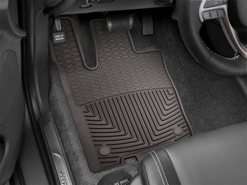 WeatherTech 2016+ Jeep Grand Cherokee / Dodge Durango Front Rubber Mats - Cocoa