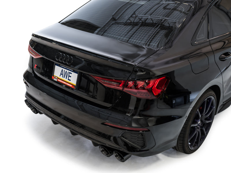 AWE Tuning 22-24 Audi 8Y S3 Track Edition Exhaust - Diamond Black Tips