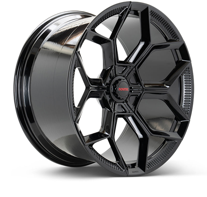 Vossen x Novitec NL5-5L 21x12.5in - 5x112 BP - ET43 - Gloss Black Lamborghini Huracan Rear Wheel