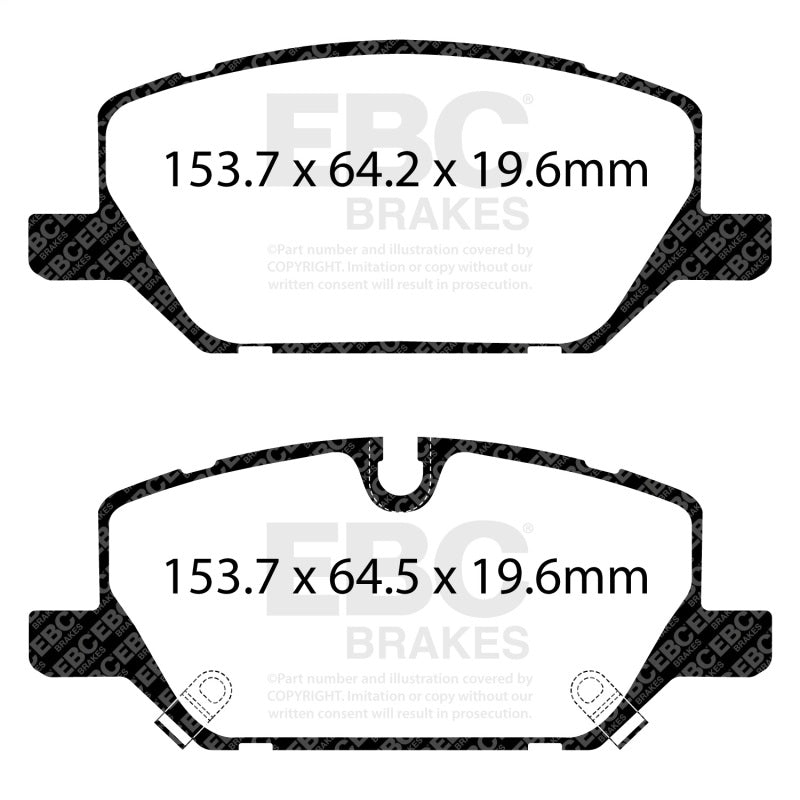 EBC 2020+ Cadillac CT5 Premium and Luxury 2.0T Greenstuff Front Brake Pads