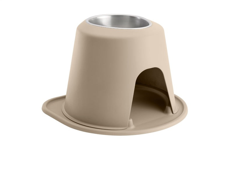 WeatherTech Pet Feeding System Single High 64oz 12in. Stainless Bowl - Tan