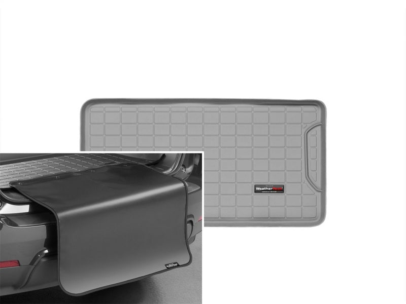 WeatherTech 13-17 Fiat 500 (No Beats Premium Audio System) Cargo Liner w/Bumper Protector - Grey