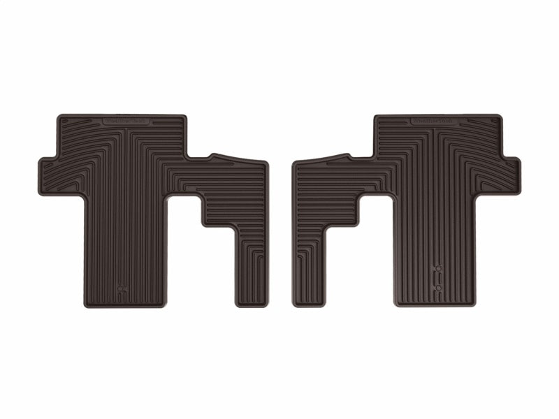WeatherTech 22-26 Kia Carnival-8 Passenger-2nd Row Rear All-Weather Floor Mats 2pc - Cocoa
