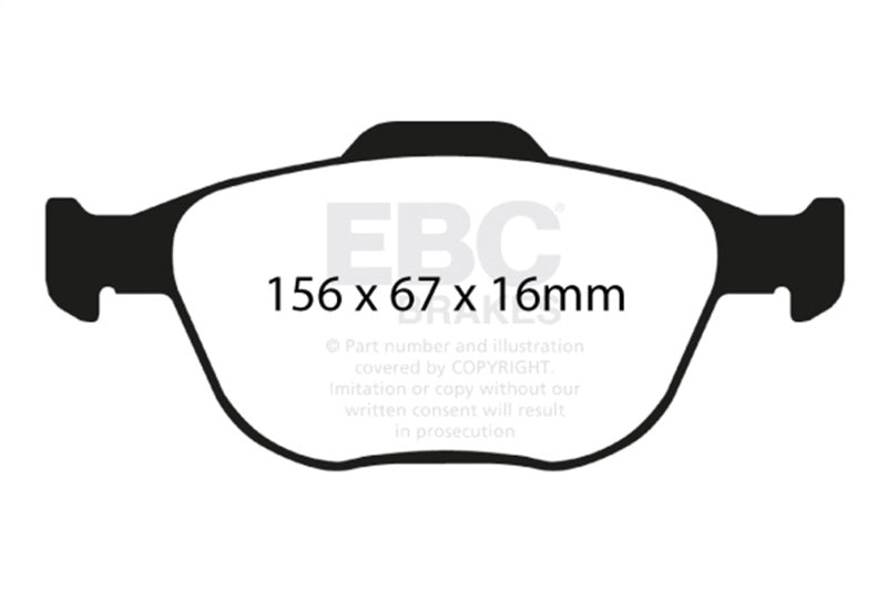 EBC 02-04 Ford Focus SVT 2.0L Bluestuff Front Brake Pads